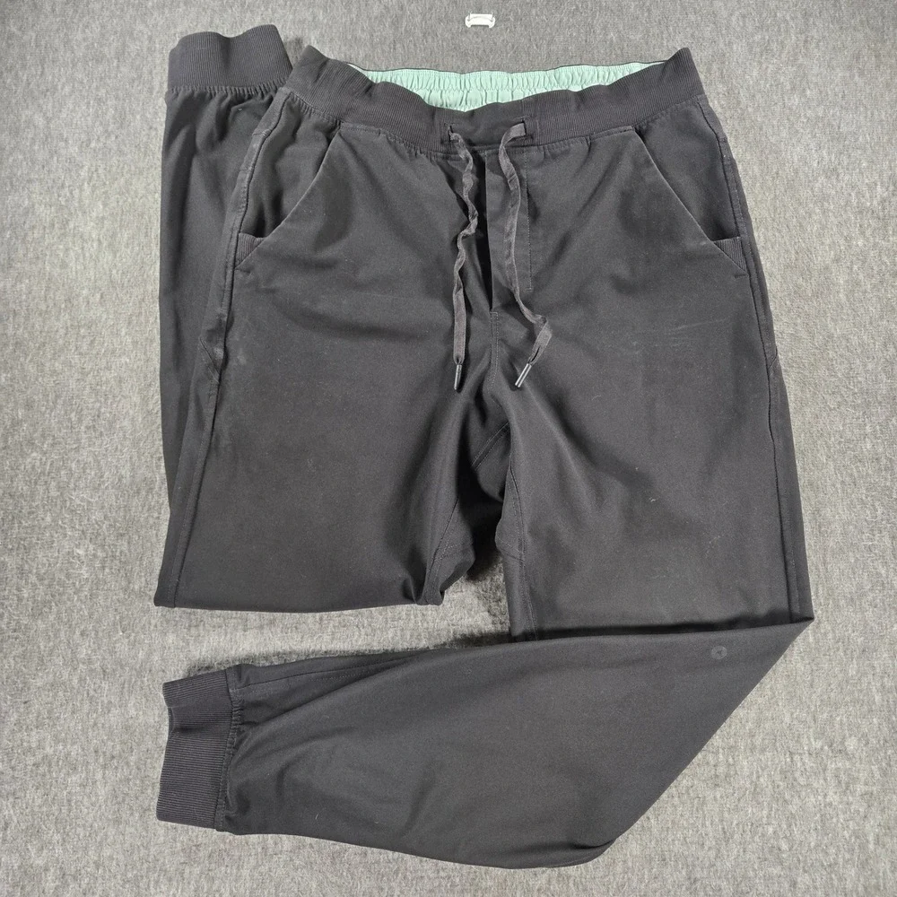 Birddogs Joggers Mens Large Black Linerless Drawstring‎ Cuffs Performance Golf